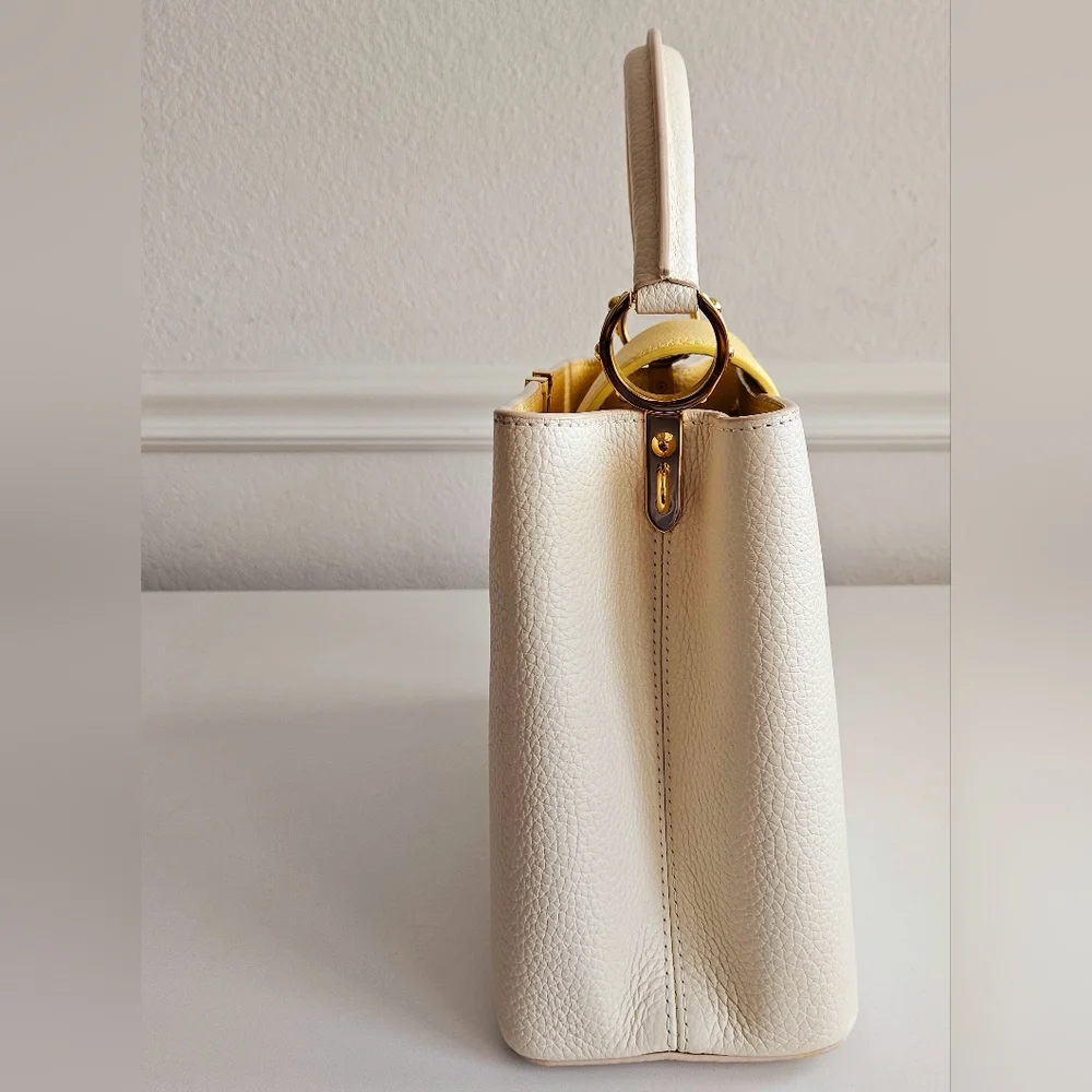 Louis Vuitton Beige & Yellow Capucines PM Two-way Bag